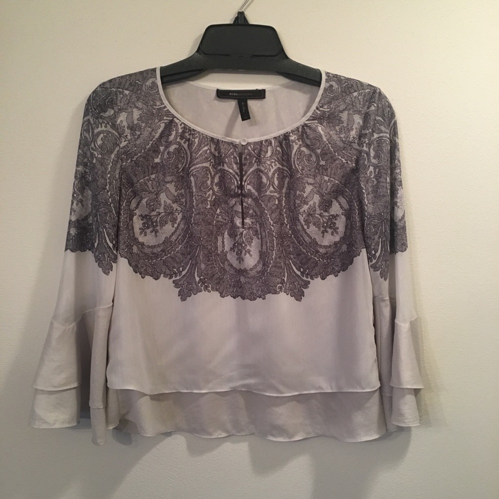 BCBG Bell Sleeve Blouse Size XS